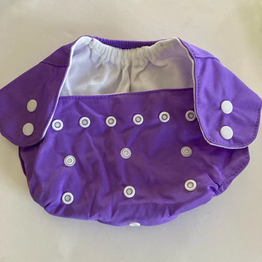 New Qianqunui lot of 3 reusable and adjustable cloth diaper covers snap closure